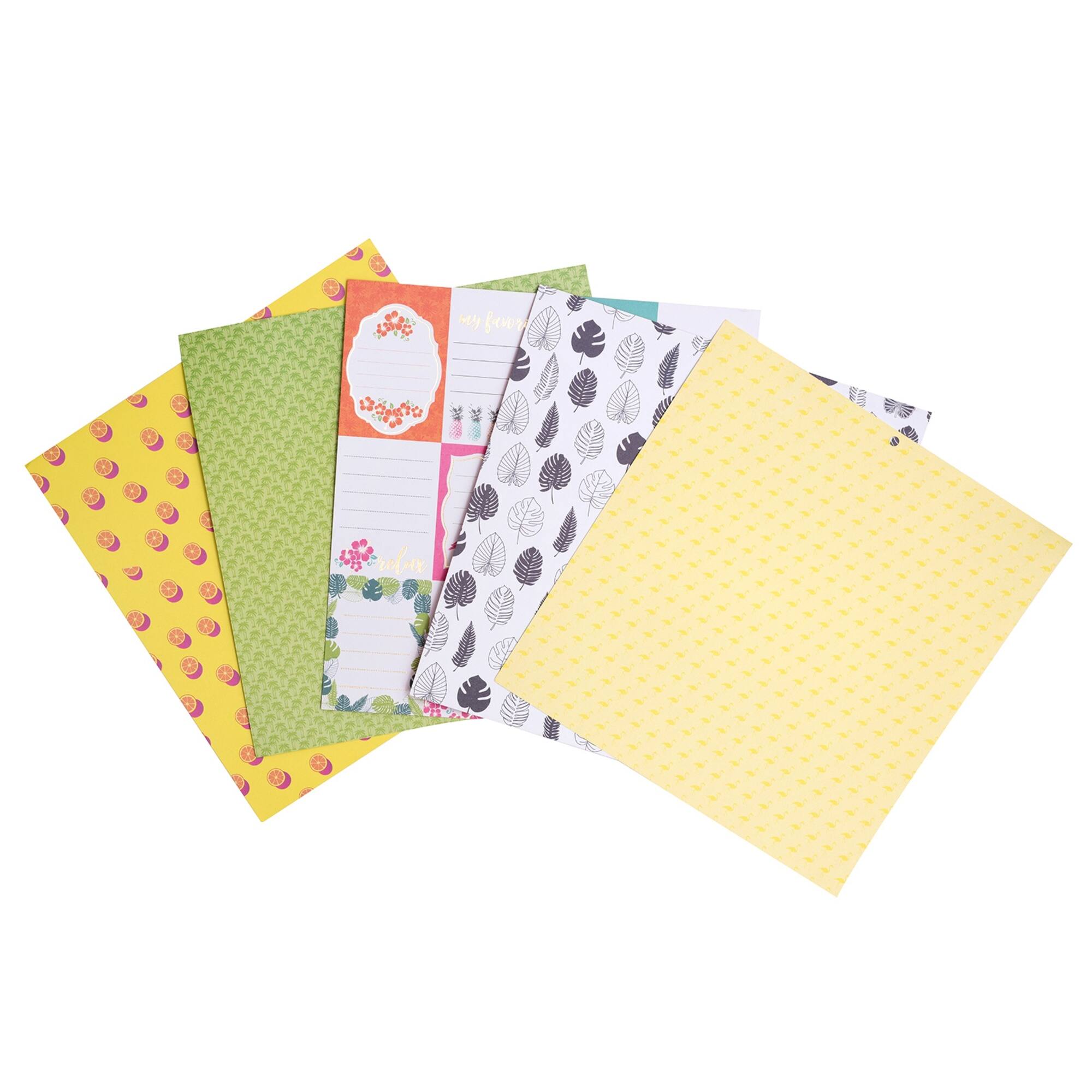 DCWV® 12" x 12" Electric Jungle Double‑Sided Cardstock Stack, 36 Sheets
